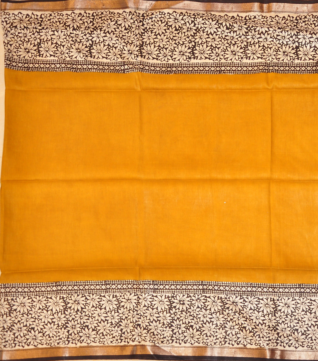Yellow Handloom Maheshwari Semi Silk Saree - WK77-0029