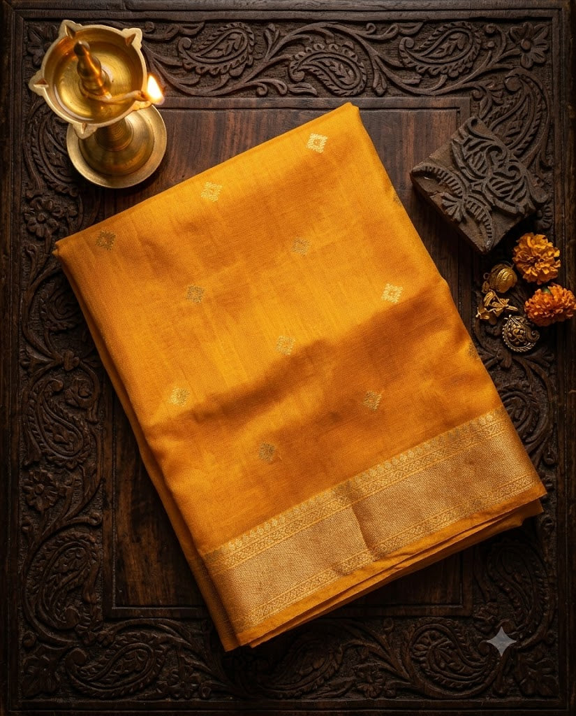 YellowHandloom Matka Semi Silk Saree - WK77-0067